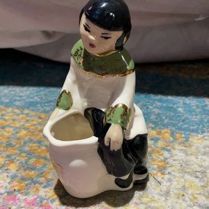 Small Asian girl porcelain figurine